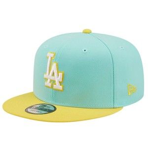 New Era Los Angeles Dodgers Icon Color Pack 9FIFTY Snapback Hat Teal Yellow New